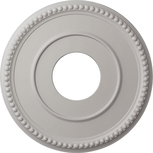 Ekena Millwork Bradford Ceiling Medallion (Canopies up to 6 5/8"), 12 1/2"OD x 3 7/8"ID x 3/4"P, Ultra Pure White CM12BRUWF - main